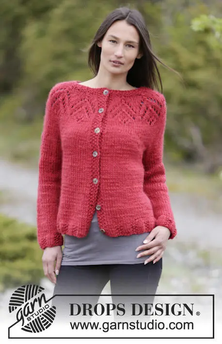 Warm Autumn Cardigan  by DROPS  Design  K b billigt her